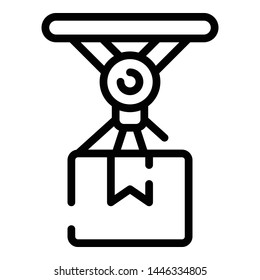 Assembly box icon. Outline assembly box vector icon for web design isolated on white background