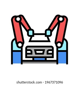 assembly car color icon vector.  isolated symbol illustration