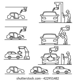  Assembly Car, Factory Icons