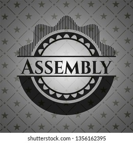 Assembly dark emblem. Retro