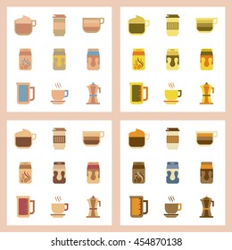 assembly flat icons coffee