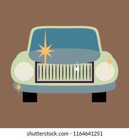assembly of flat icons on theme Arabic business car