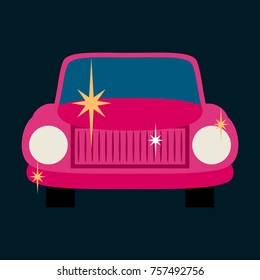 assembly of flat icons on theme Arabic business car