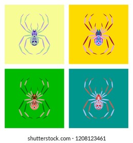 assembly flat illustration halloween spider