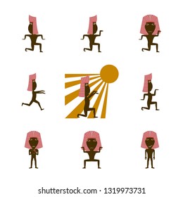 assembly flat illustration mummy halloween monster