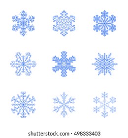 Stencil Design Set Christmas Snowflakes Laser Stock Vector (Royalty ...