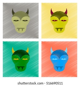 assembly flat shading style icon halloween monster