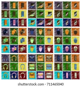 assembly flat shading style icons Gadgets