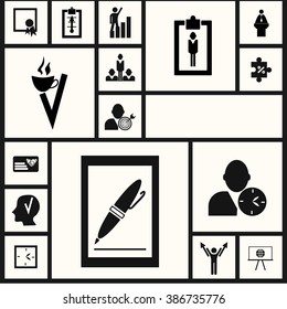 assembly in  flat style icons the theme business