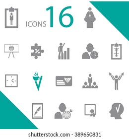 assembly in  flat style icons the theme business
