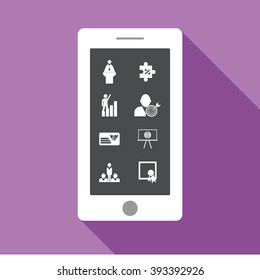 assembly in  flat style icons the theme business
