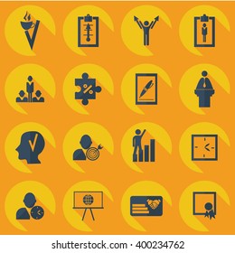 assembly in  flat style icons the theme business