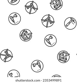 assembly furniture instruction Vector Seamless Pattern Thin Line Illustration