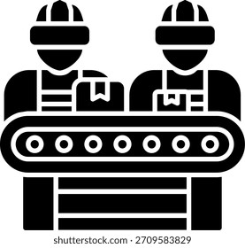 Diseño de icono de estilo de glifo de ensamblaje