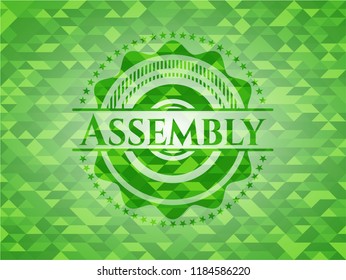 Assembly green mosaic emblem
