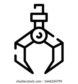 Assembly hand icon. Outline assembly hand vector icon for web design isolated on white background