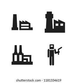 assembly icon. 4 assembly vector icons set. factory and welder icons for web and design about assembly theme