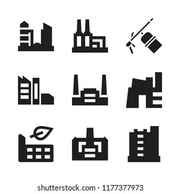 assembly icon. 9 assembly vector icons set. welder and factory icons for web and design about assembly theme