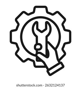 Assembly  icon set  single  with outline style
