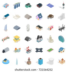 Assembly icons set. Isometric style of 36 assembly vector icons for web isolated on white background