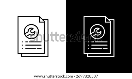 Assembly Instructions White Icon Set Design