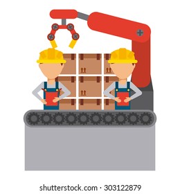 assembly line design, vector illustration eps10 graphic 