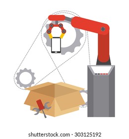 assembly line design, vector illustration eps10 graphic 