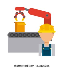 assembly line design, vector illustration eps10 graphic 