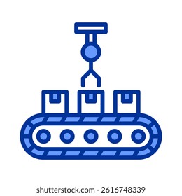 Assembly Line Icon Element For Design