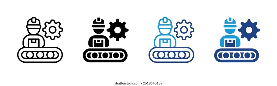 Assembly Line Icon Element For Design