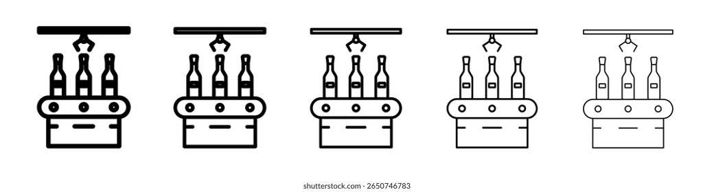 Icono de línea de ensamblaje Vector de contorno símbolo o ilustración