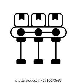 Icono de línea de montaje con fondo blanco Vector ilustración de stock