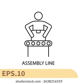 assembly line icons  symbol vector elements for infographic web