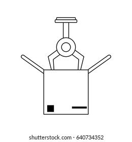 assembly line industrial machine icon image 
