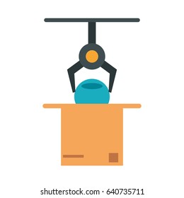 assembly line industrial machine icon image 