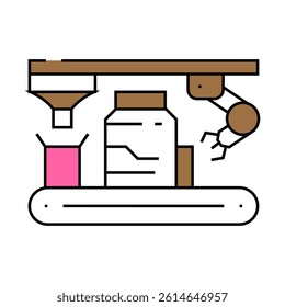 assembly line manufacturing engineer line icon vector. assembly line manufacturing engineer sign. isolated symbol illustration
