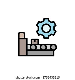 Assembly line, manufacturing icon. Simple color with outline vector elements of production icons for ui and ux, website or mobile application
