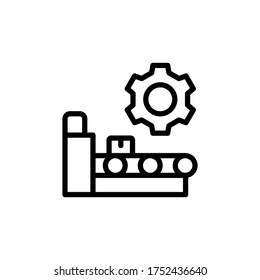 Assembly line, manufacturing icon. Simple line, outline vector elements of production icons for ui and ux, website or mobile application