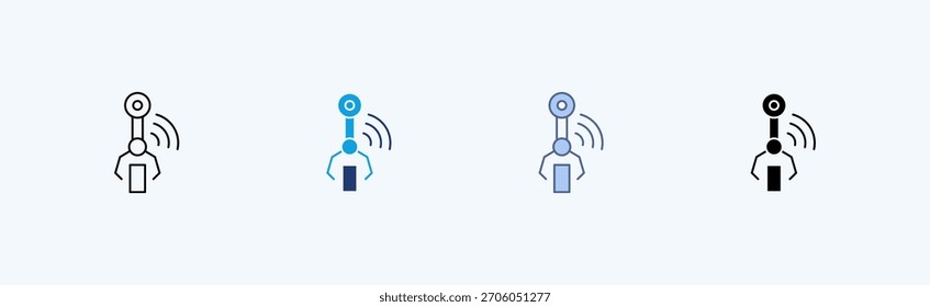 Línea de ensamblaje Icono múltiple Vector de ilustración