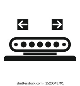 Assembly line roll icon. Simple illustration of assembly line roll vector icon for web design isolated on white background