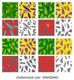 Assembly of patterns In bright style