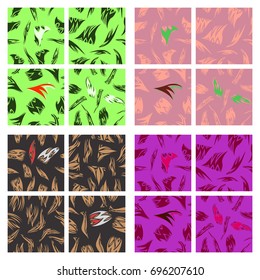 Assembly of patterns In striped style