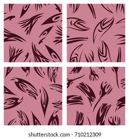 Assembly of patterns In striped style