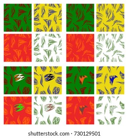 Assembly of patterns In striped style