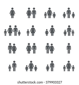 assembly of people silhouettes stick figure