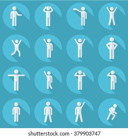 assembly of people silhouettes stick figure