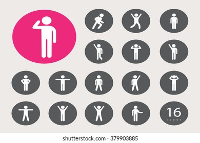assembly of people silhouettes stick figure