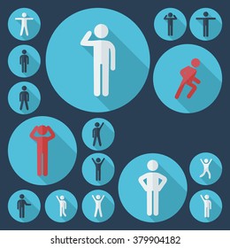 assembly of people silhouettes stick figure