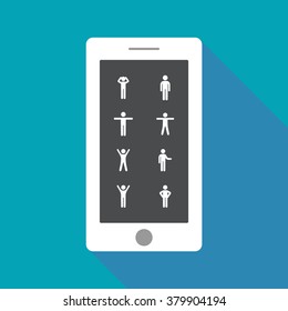 assembly of people silhouettes stick figure