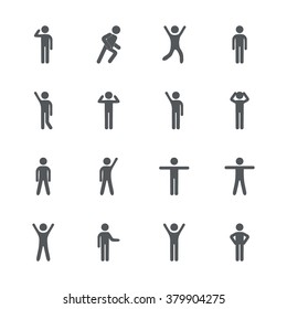 assembly of people silhouettes stick figure